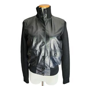 Ralph Lauren Purple Lable Leather Bomber Jacket SZ M.   (86)
